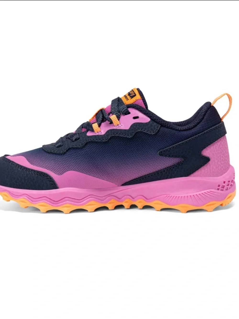 Saucony Peregrine Kids Navy Pink Orange Trail Sneakers